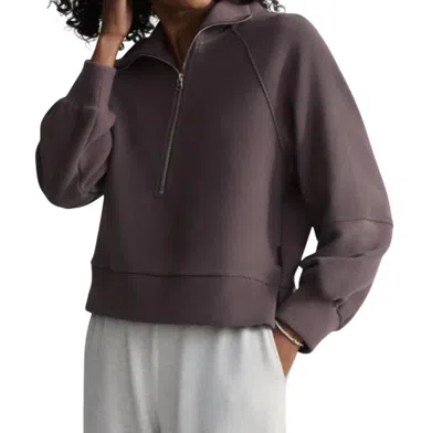 Varley Milano Half-zip Sweatshirt In Cocoa Berry In Cocoa Berry