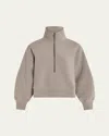 Varley Milano Half-zip Sweatshirt In Taupe Marl