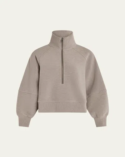 Varley Milano Half-zip Sweatshirt In Taupe Marl