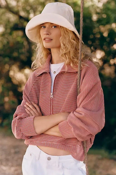 Varley Milano Half-zip Sweatshirt In Pink
