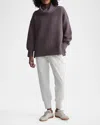 Varley Milton Cowl Neck Sweatshirt In Cocoa Berr