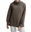 Varley Milton Rib-knit Turtleneck Sweatshirt In Black