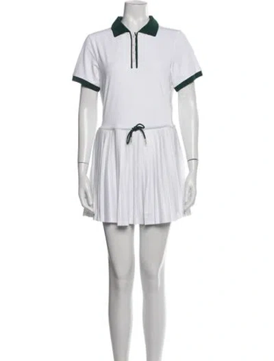 Pre-owned Varley Mini Dress In Green/white