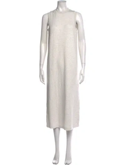Pre-owned Varley Mock Neck Long Dress In Neutral