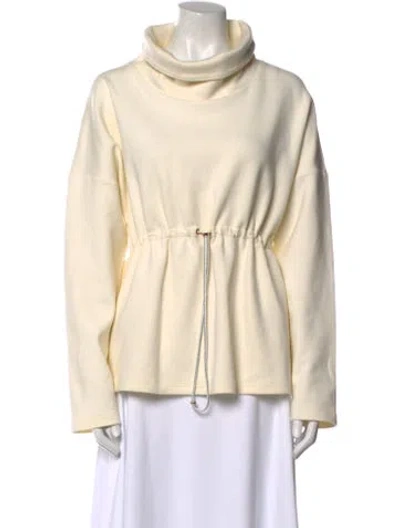 Pre-owned Varley Mock Neck Long Sleeve Sweatshirt In Neutral