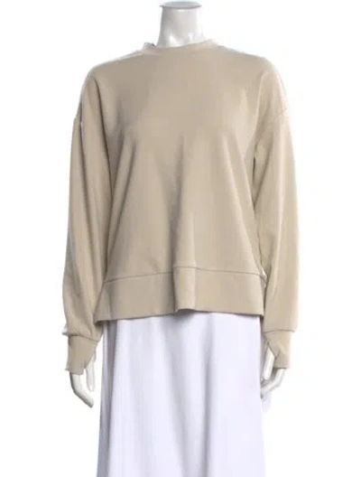 Pre-owned Varley Mock Neck Midi Length Dress In Neutral