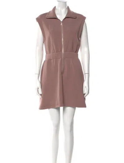 Pre-owned Varley Mock Neck Mini Dress In Pink