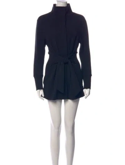 Pre-owned Varley Mock Neck Mini Dress W/ Tags In Blue