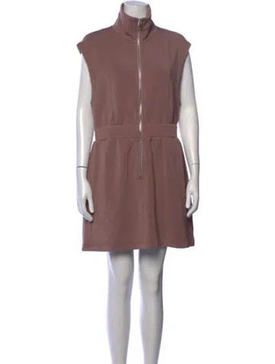 Pre-owned Varley Mock Neck Mini Dress W/ Tags In Neutrals