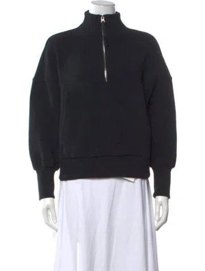 Pre-owned Varley Mock Neck Sweater In Black