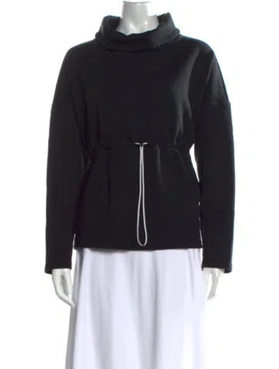 Pre-owned Varley Mock Neck Sweater In Black