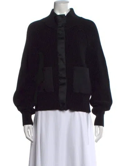Pre-owned Varley Mock Neck Sweater In Black