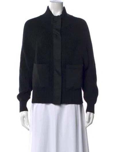 Pre-owned Varley Mock Neck Sweater In Black