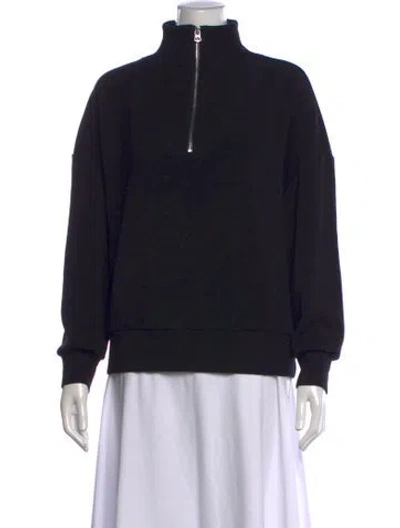 Pre-owned Varley Mock Neck Sweater In Black
