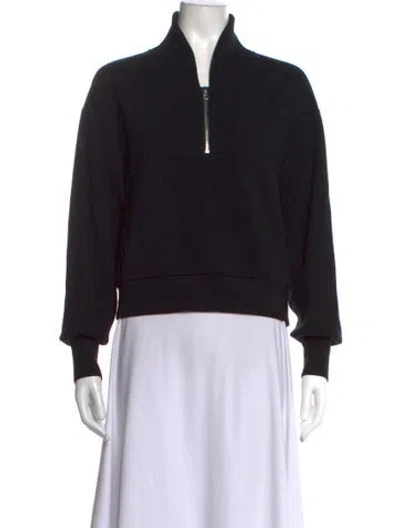 Pre-owned Varley Mock Neck Sweater In Black
