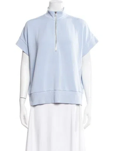 Pre-owned Varley Mock Neck Sweater In Blue