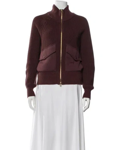 Pre-owned Varley Mock Neck Sweater In Brown