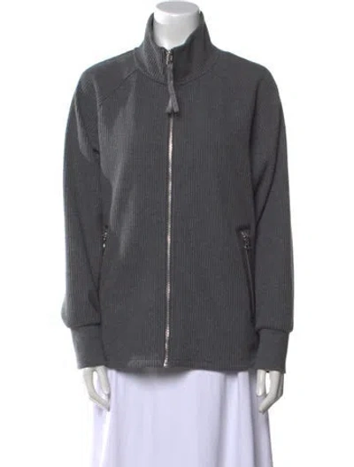 Pre-owned Varley Mock Neck Sweater In Gray