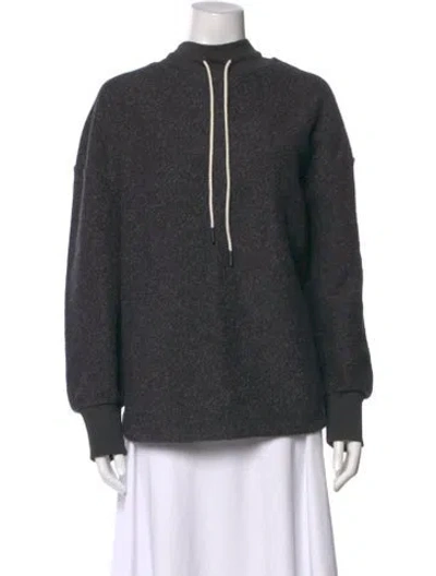 Pre-owned Varley Mock Neck Sweater In Gray