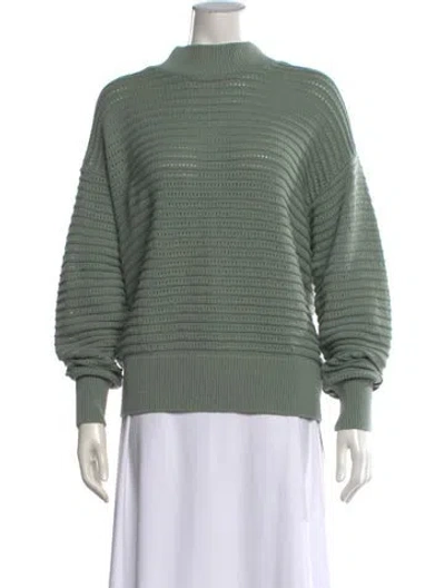 Pre-owned Varley Mock Neck Sweater In Green