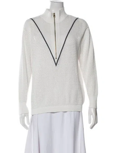 Pre-owned Varley Mock Neck Sweater In Neutral