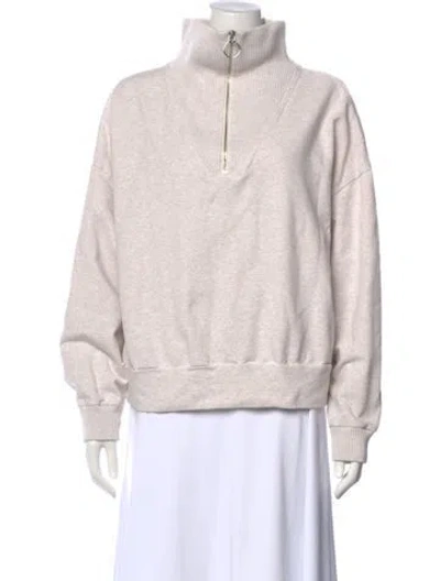 Pre-owned Varley Mock Neck Sweater In Neutral