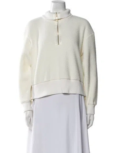 Pre-owned Varley Mock Neck Sweater In Neutral