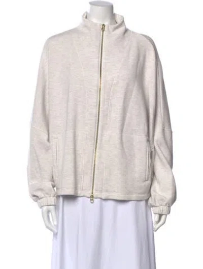 Pre-owned Varley Mock Neck Sweater In Neutral