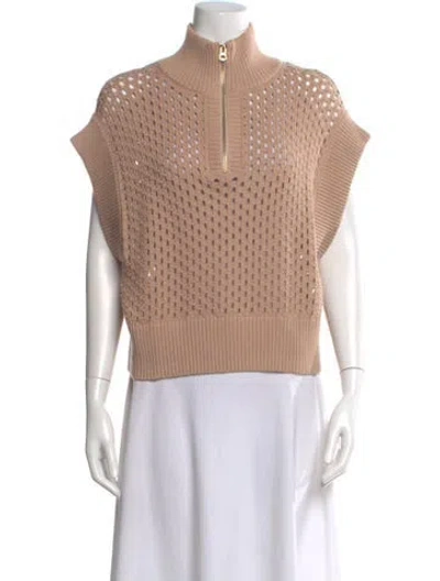 Pre-owned Varley Mock Neck Sweater In Neutral