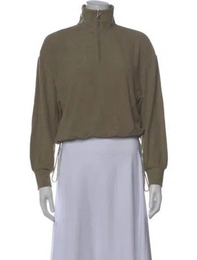 Pre-owned Varley Mock Neck Sweater In Neutral