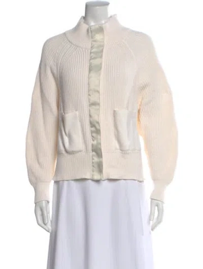 Pre-owned Varley Mock Neck Sweater In Neutral