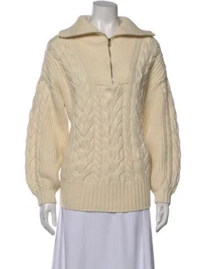 Pre-owned Varley Mock Neck Sweater In Neutral