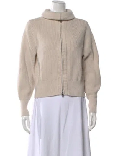 Pre-owned Varley Mock Neck Sweater In Neutral
