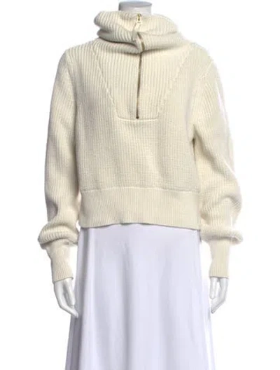 Pre-owned Varley Mock Neck Sweater In Neutral