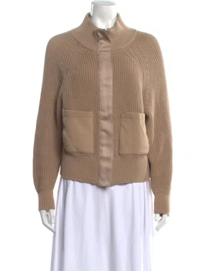 Pre-owned Varley Mock Neck Sweater In Neutral