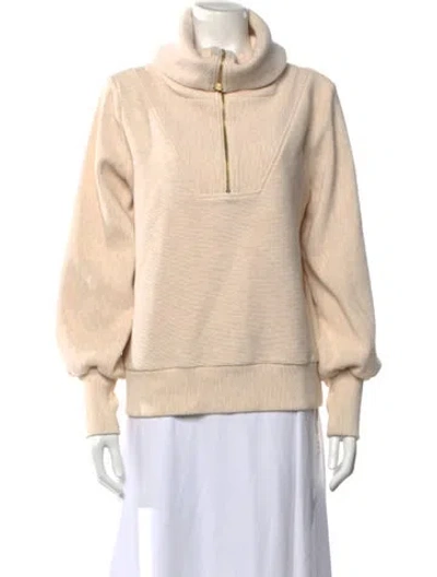 Pre-owned Varley Mock Neck Sweater In Neutral