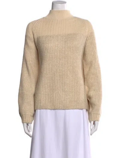 Pre-owned Varley Mock Neck Sweater In Neutral