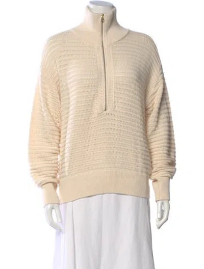 Pre-owned Varley Mock Neck Sweater In Neutrals