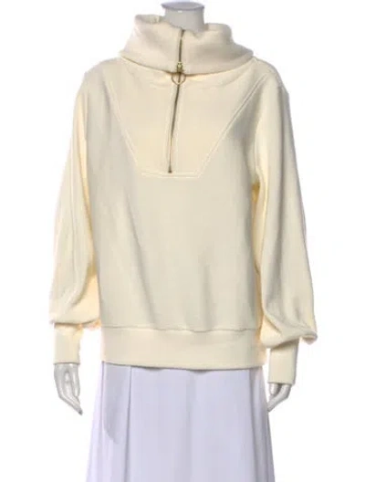 Pre-owned Varley Mock Neck Sweater In Neutrals