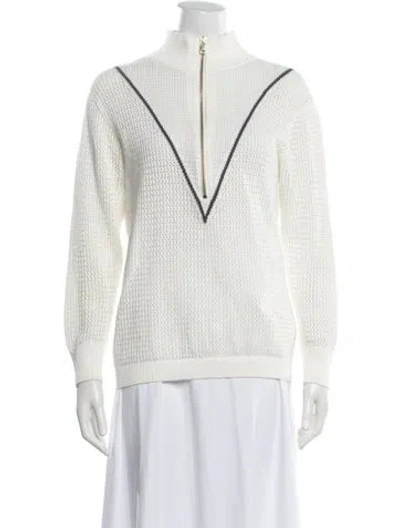 Pre-owned Varley Mock Neck Sweater In Neutrals
