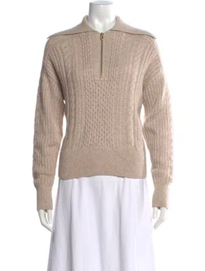 Pre-owned Varley Mock Neck Sweater In Neutrals