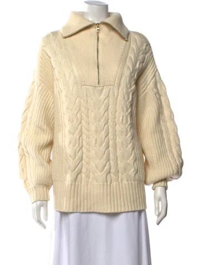 Pre-owned Varley Mock Neck Sweater In Neutrals