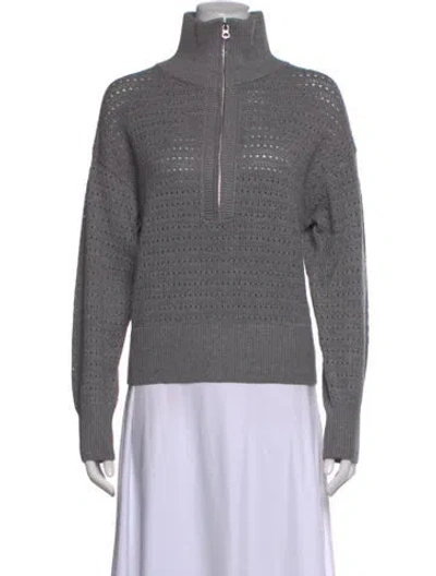 Pre-owned Varley Mock Neck Sweater In Neutrals