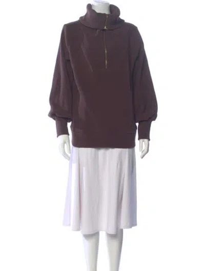 Pre-owned Varley Mock Neck Sweater In Purple