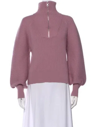 Pre-owned Varley Mock Neck Sweater In Purple