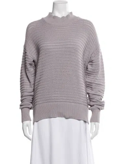 Pre-owned Varley Mock Neck Sweater In Purple