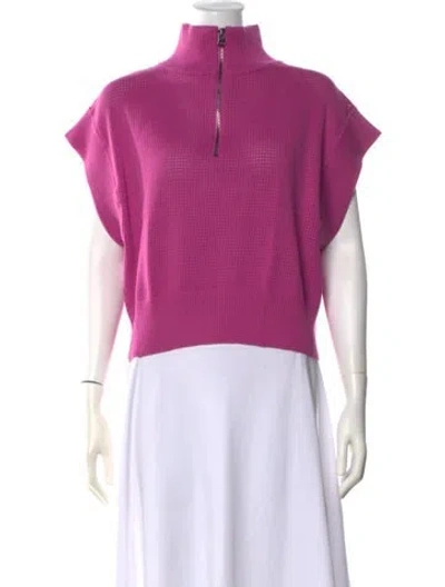 Pre-owned Varley Mock Neck Sweater In Purple