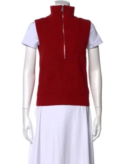 Pre-owned Varley Mock Neck Sweater In Red