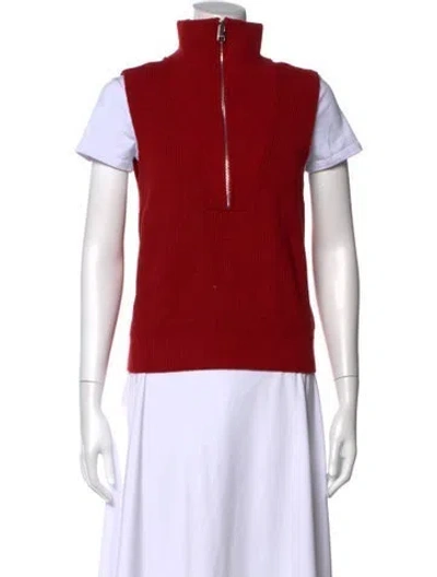 Pre-owned Varley Mock Neck Sweater In Red