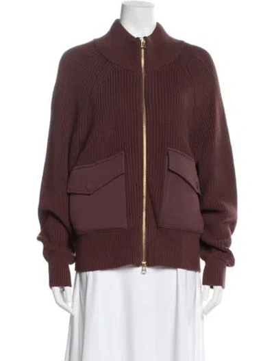 Pre-owned Varley Mock Neck Sweater W/ Tags In Brown